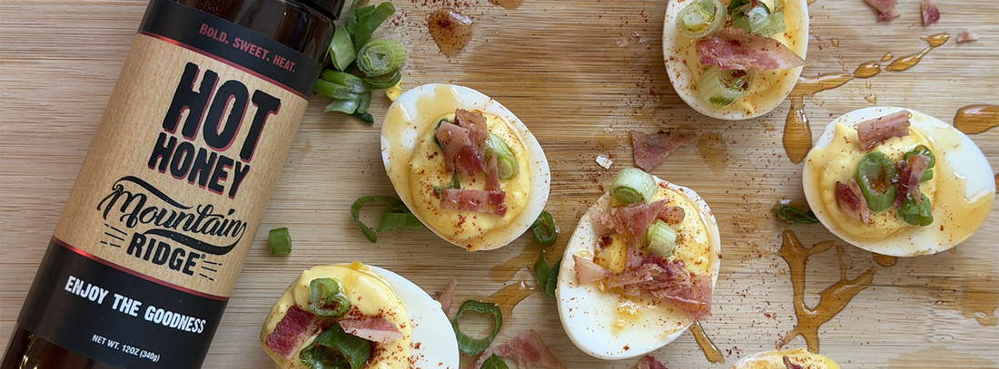 Hot Honey Deviled Eggs