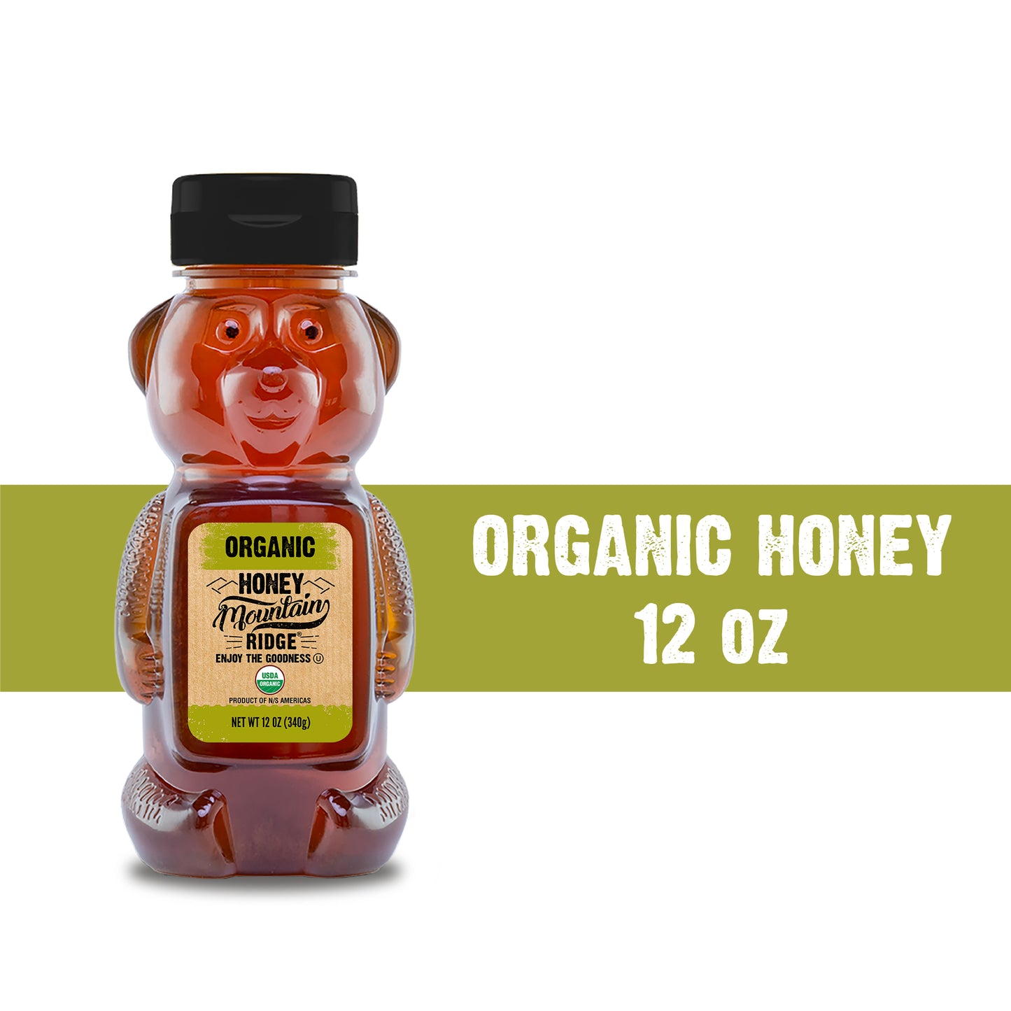 Mountain Ridge Organic Honey - 12oz Bear