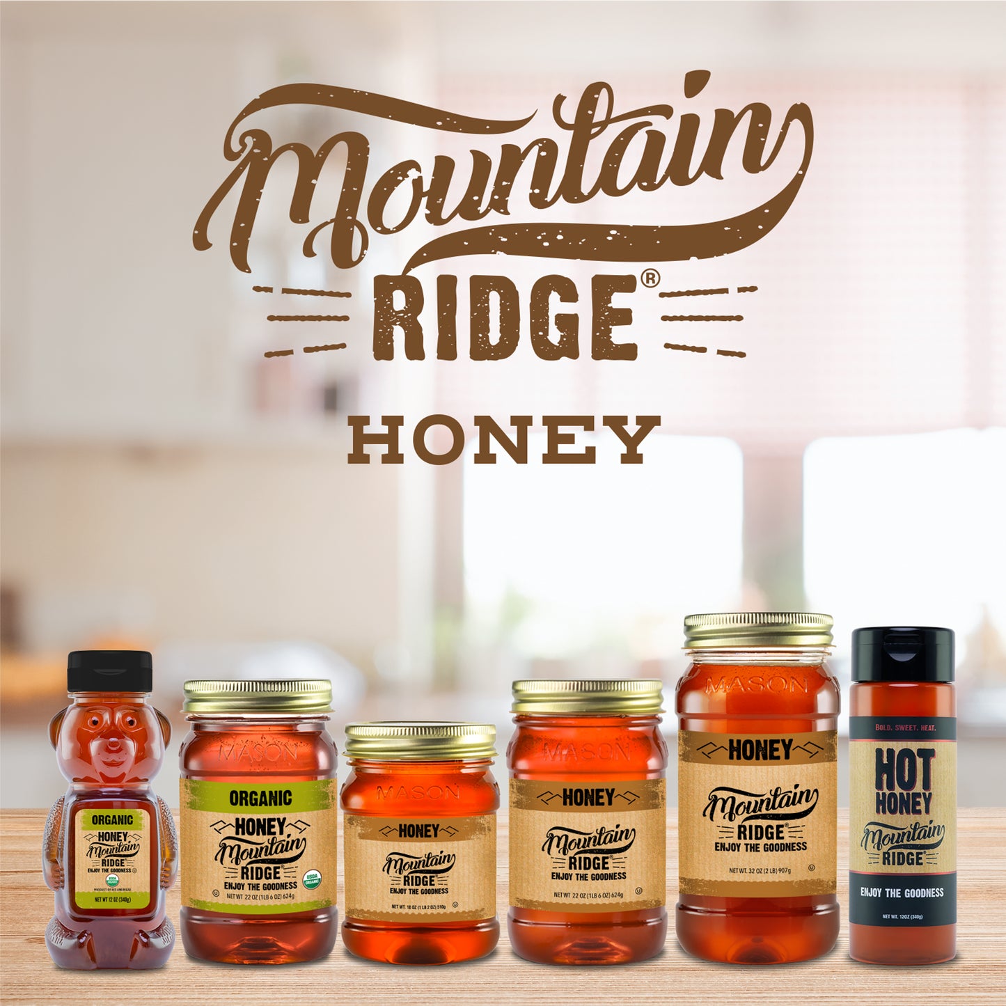 Mountain Ridge Organic Honey - 12oz Bear