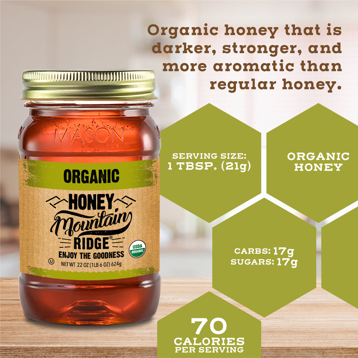 Mountain Ridge Organic Honey - 22oz