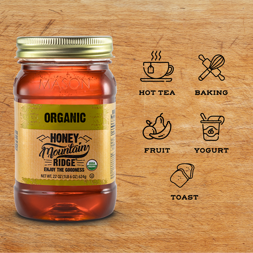 Mountain Ridge Organic Honey - 22oz – Mountain Ridge Honey