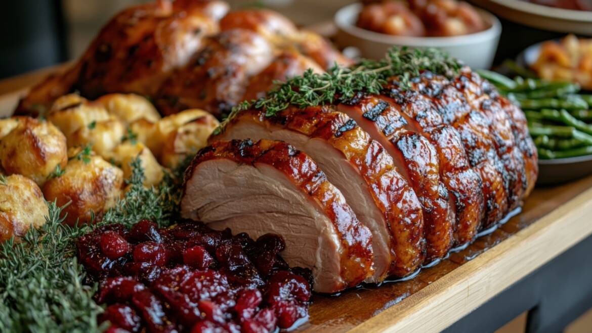 Honey-Glazed Roast Turkey Breast with Herb Butter